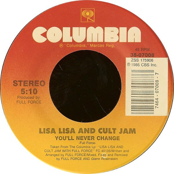 Lisa Lisa And Cult Jam* : Head To Toe (7")