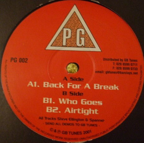 Steve Ellington (3) & Spanner (4) : Back For A Break / Who Goes / Alright (12")