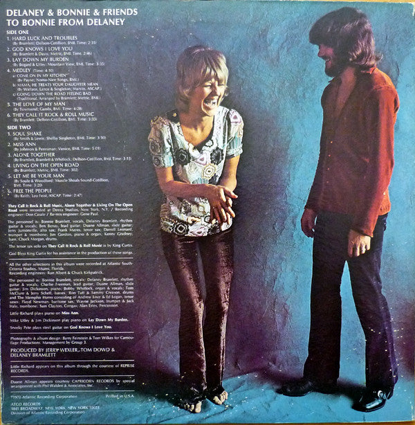 Delaney & Bonnie & Friends - To Bonnie From Delaney (VG)