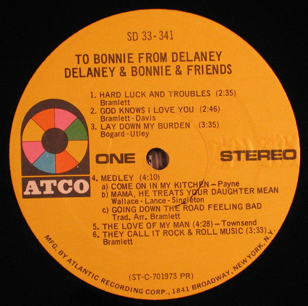 Delaney & Bonnie & Friends - To Bonnie From Delaney (VG)