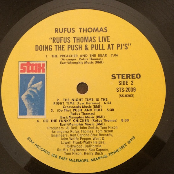 Rufus Thomas : Rufus Thomas Live Doing The Push & Pull At P.J.'s (LP, Album)
