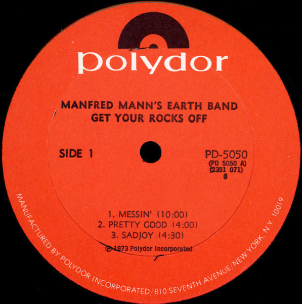 Manfred Mann's Earth Band : Get Your Rocks Off (LP, Album)