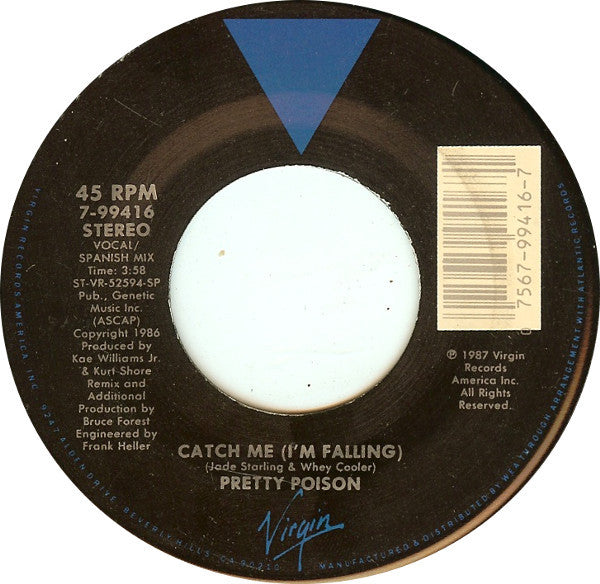 Pretty Poison : Catch Me (I'm Falling) (7")