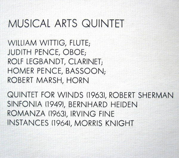 Musical Arts Quintet : Quintet For Winds (LP, Album)