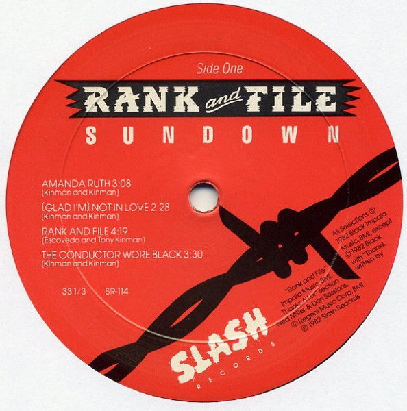 Rank And File* : Sundown (LP, Album)