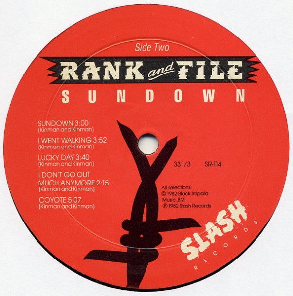 Rank And File* : Sundown (LP, Album)