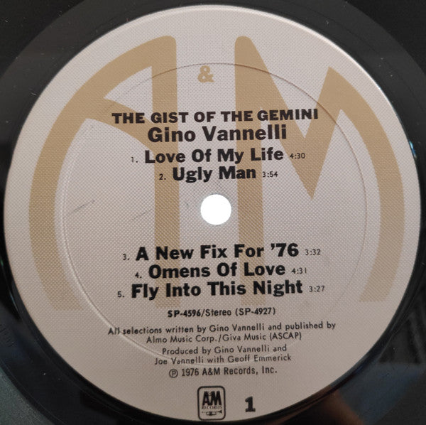Gino Vannelli : The Gist Of The Gemini (VG) – Square Cat Vinyl