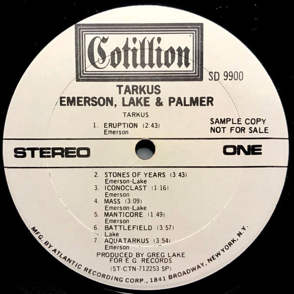 Emerson, Lake & Palmer : Tarkus (LP, Album, Promo, SP,)