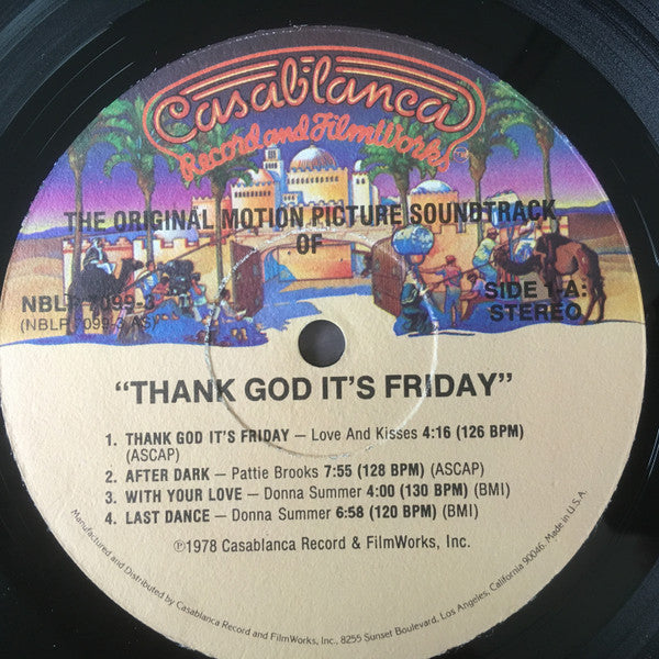 Various : Thank God It's Friday (The Original Motion Picture Soundtrack) (2xLP, Album, 2nd + 12", S/Sided)