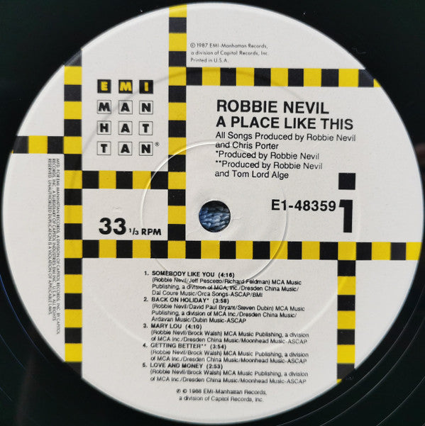 Robbie Nevil : A Place Like This (LP, Album)