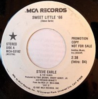 Steve Earle : Sweet Little '66 (7", Single, Promo)