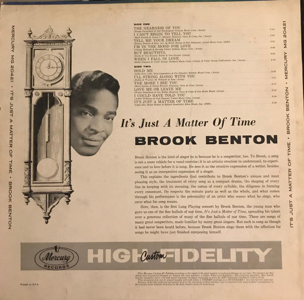 Brook Benton : It's Just A Matter Of Time (LP, Album, Mono)