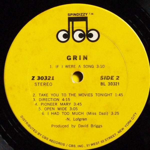 Grin : Grin (LP, Album, Ter)