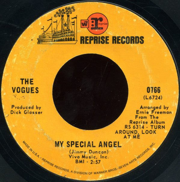 The Vogues : My Special Angel / I Keep It Hid (7", Single, Styrene, Ter)