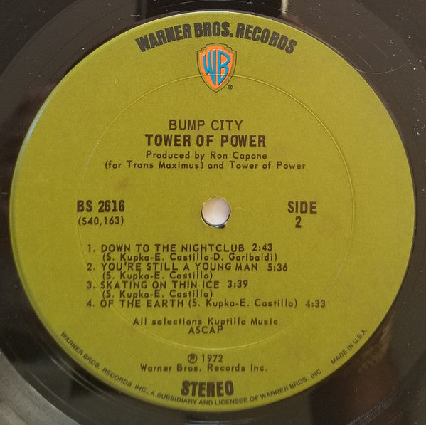 Tower Of Power : Bump City (LP, Album, Pit)