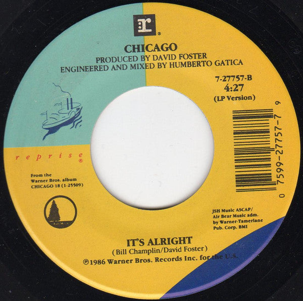 Chicago (2) : You're Not Alone (7", Single, Spe)