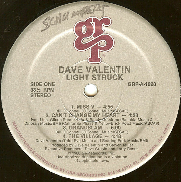 Dave Valentin : Light Struck (LP, Album)
