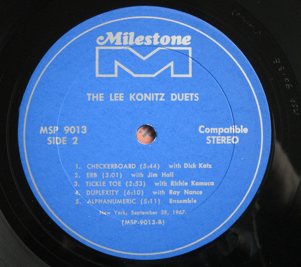 Lee Konitz : The Lee Konitz Duets (LP, Album, Gat)