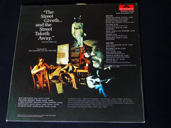 Cat Mother And The All-Night Newsboys : "The Street Giveth...And The Street Taketh Away." Cat Mother 3:14 (LP, Album)