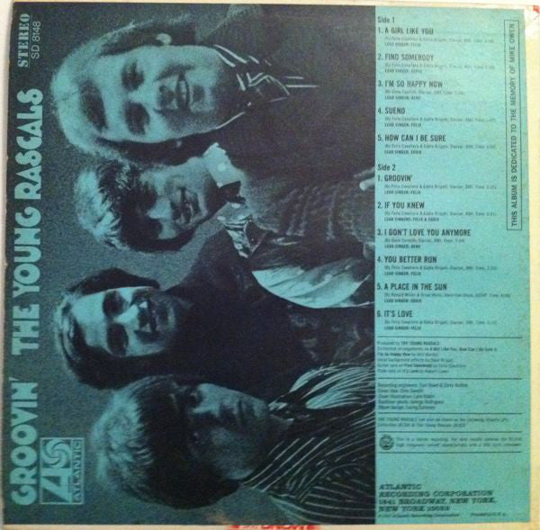 The Young Rascals : Groovin' (VG+) – Square Cat Vinyl