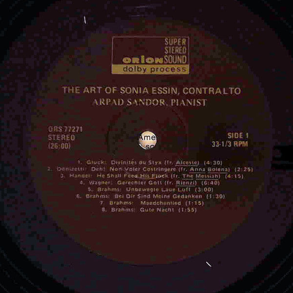 Sonia Essin : The Art of Sonia Essin (LP)