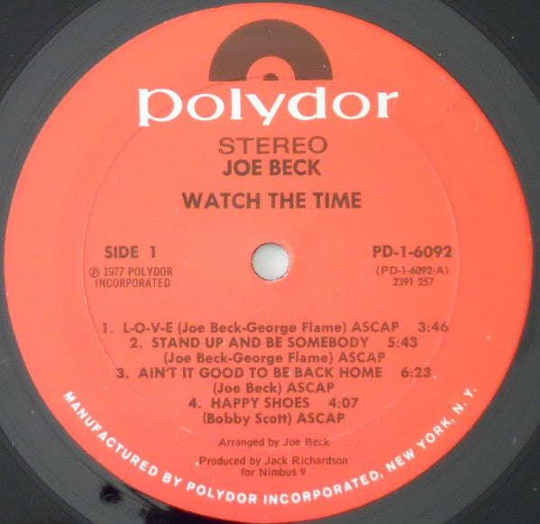 Joe Beck : Watch The Time (LP, Album, Mon)