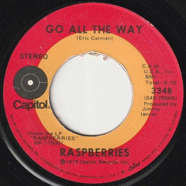 Raspberries : Go All The Way (7", Single, Win)