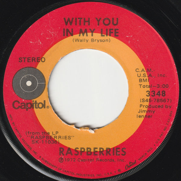 Raspberries : Go All The Way (7", Single, Win)