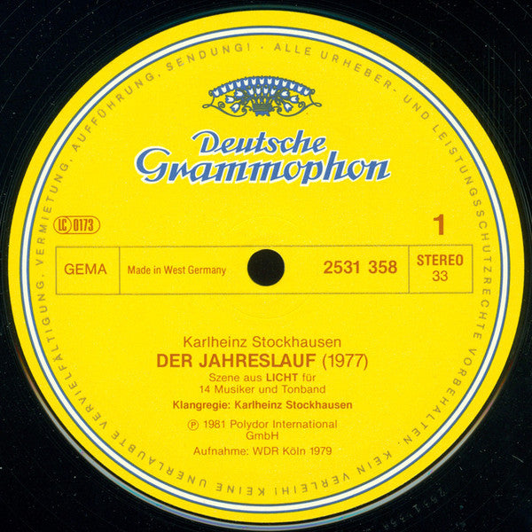 Karlheinz Stockhausen : Der Jahreslauf (LP, Album)