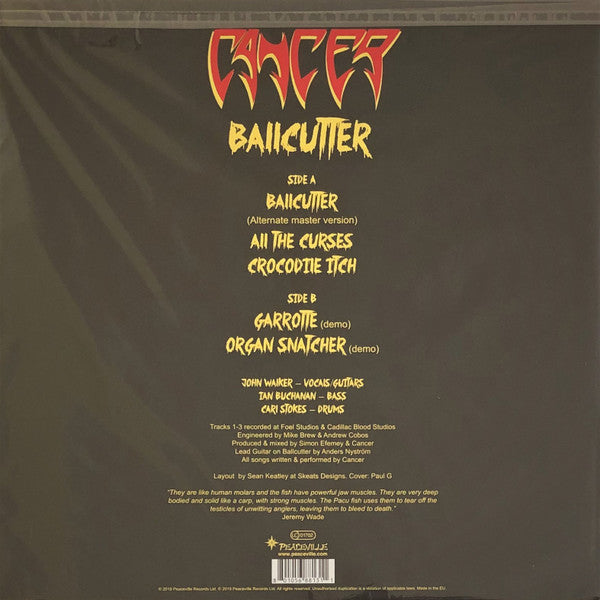 Cancer (3) : Ballcutter (12", EP, Ltd, Yel)