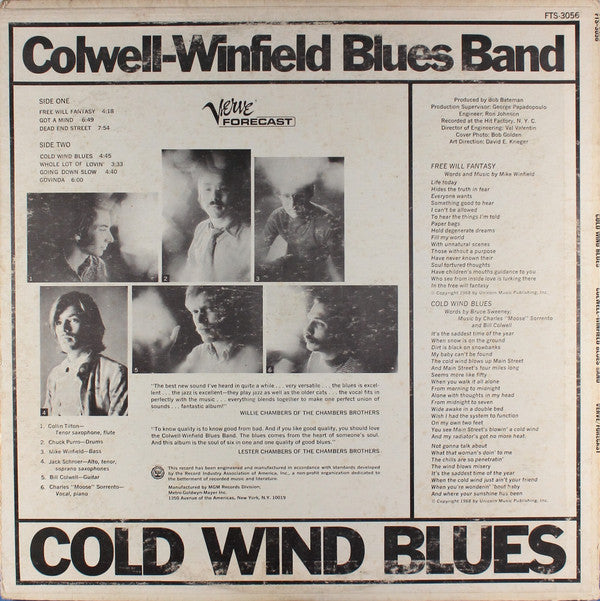 Colwell-Winfield Blues Band : Cold Wind Blues (LP, Album, MGM)