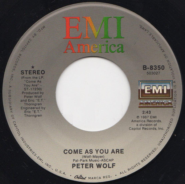 Peter Wolf : Come As You Are (7", Single, Spe)