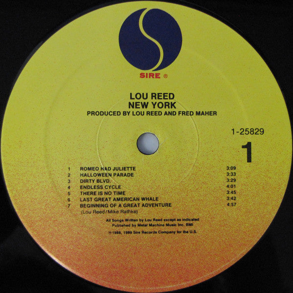 Lou Reed : New York (LP, Album, SRC)