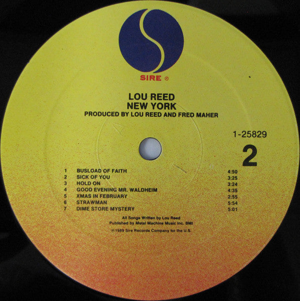 Lou Reed : New York (LP, Album, SRC)