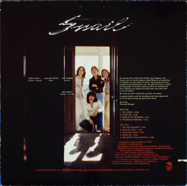 Snail (4) : Snail (LP, Album)