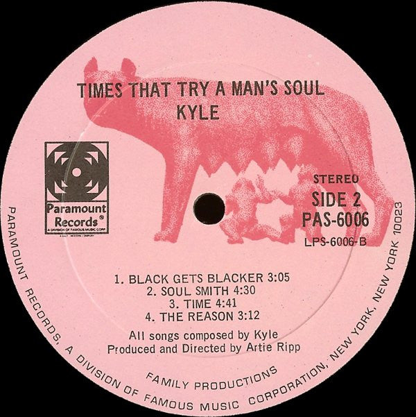 Kyle (8) : Times That Try A Man's Soul (LP, Album)