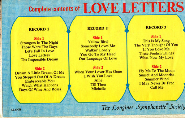 Norman Luboff Choir And The Melachrino Strings : Love Letters (6xLP, Comp + Box, Ltd)