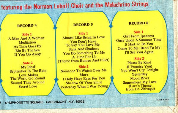 Norman Luboff Choir And The Melachrino Strings : Love Letters (6xLP, Comp + Box, Ltd)