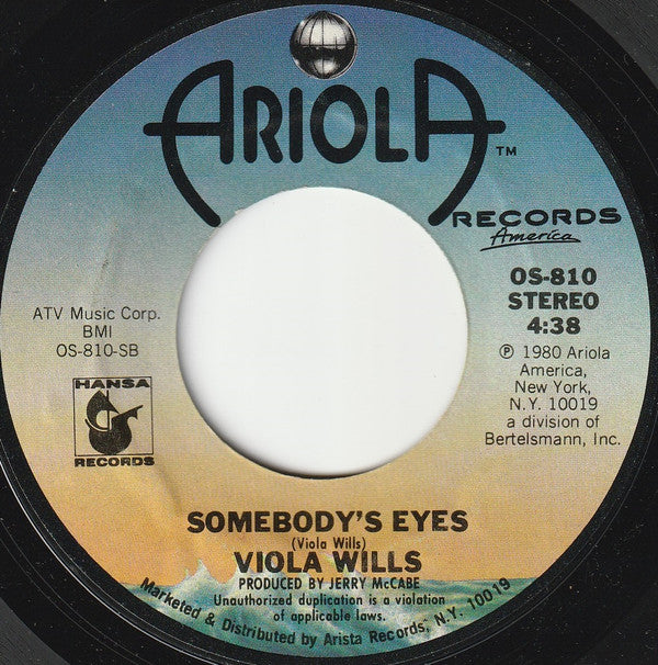 Viola Wills : If You Could Read My Mind / Somebody's Eyes (7", Single, Styrene, Pit)