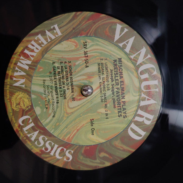 Mischa Elman, Joseph Seiger : Mischa Elman Plays Kreisler Favorites (LP)