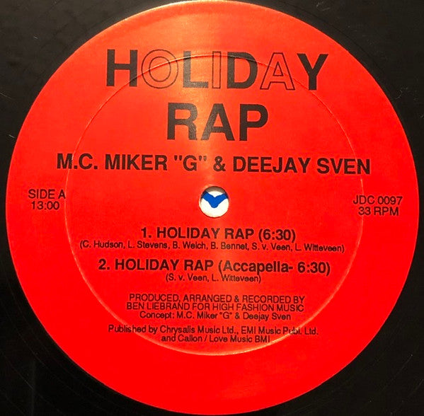 M.C. Miker "G" & Deejay Sven* : Holiday Rap (12")