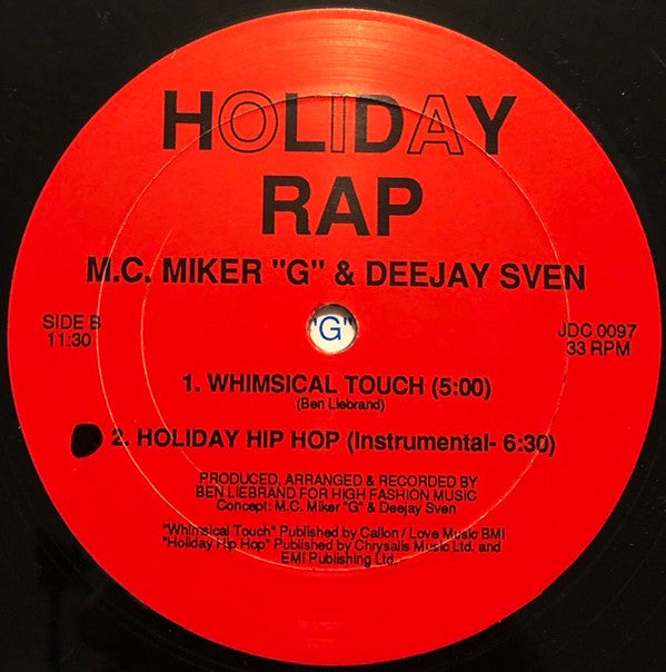 M.C. Miker "G" & Deejay Sven* : Holiday Rap (12")