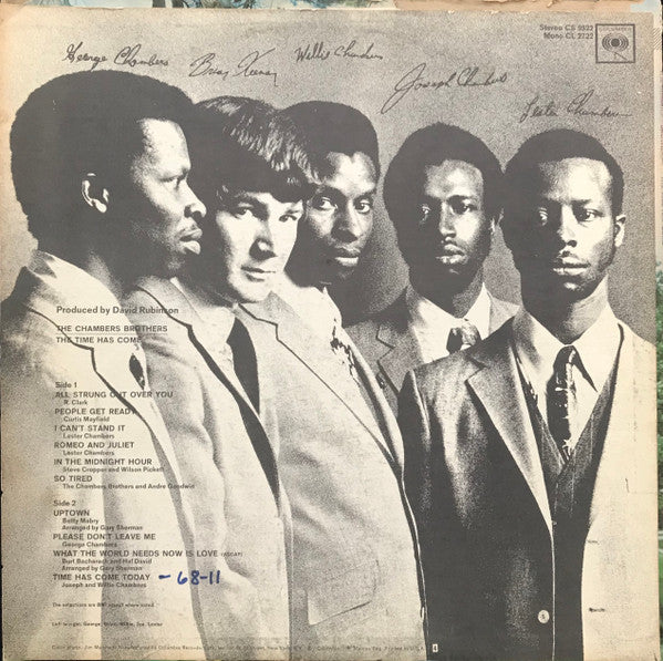 The Chambers Brothers : The Time Has Come (LP, Album, Ter)
