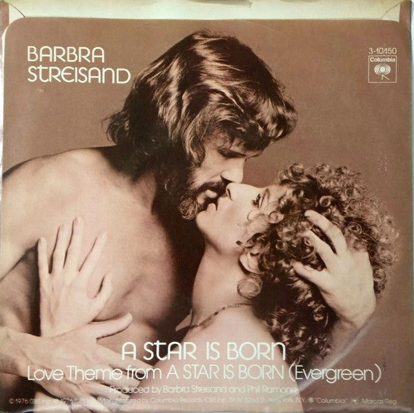 Barbra Streisand : Love Theme From "A Star Is Born" (Evergreen) (7", Single, Styrene, Ter)