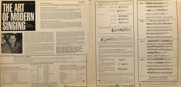Carlo Menotti : The Art Of Modern Singing (2xLP, Gat)