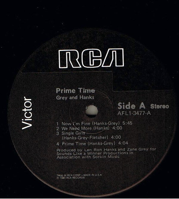 Grey And Hanks : Prime Time (LP, Album)