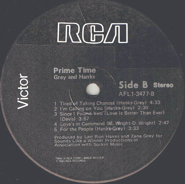 Grey And Hanks : Prime Time (LP, Album)