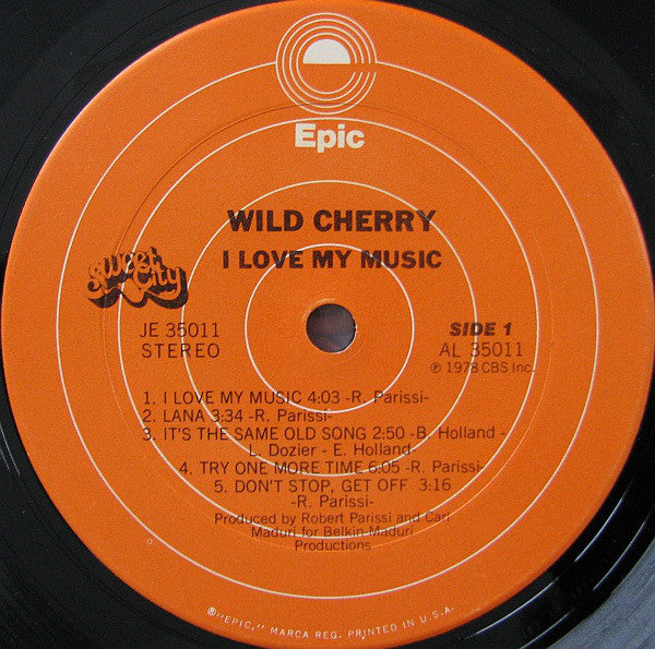 Wild Cherry : I Love My Music (VG+) – Square Cat Vinyl