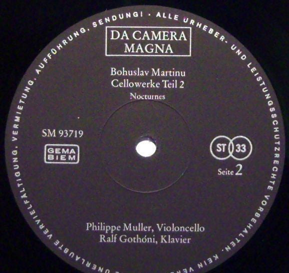 Martinu*, Philippe Muller, Ralf Gothoni* : Cellowerke 2 (LP)