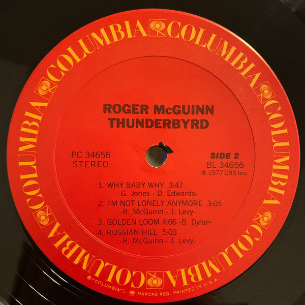 Roger McGuinn : Thunderbyrd (LP, Album, Ter)